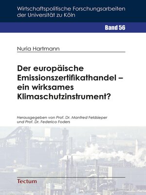 cover image of Der europäische Emissionszertifikathandel--ein wirksames Klimaschutzinstrument?